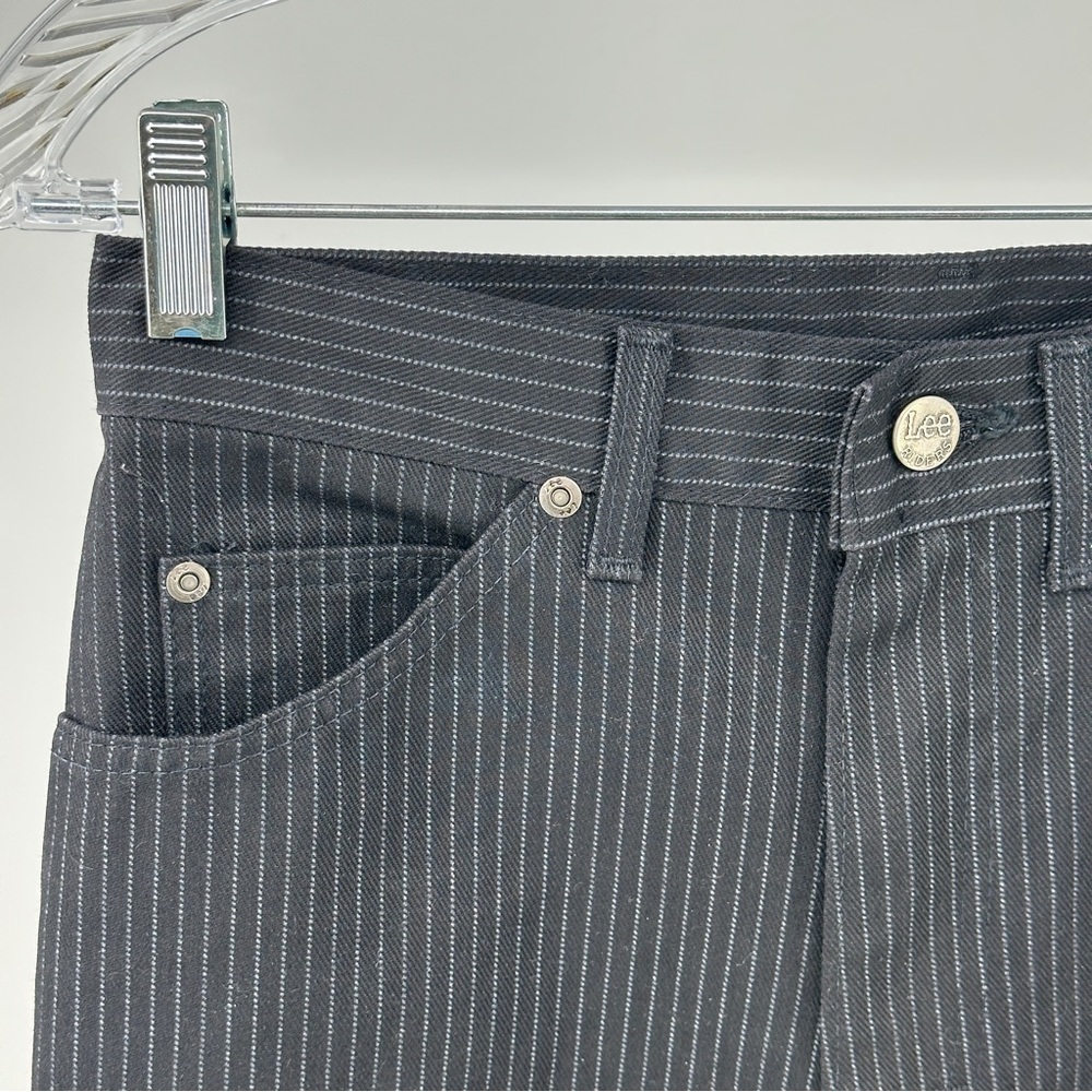 Women’s Vintage‎ Lee 29x32 Black Pinstripe Jeans NWOT - Picture 2 of 8